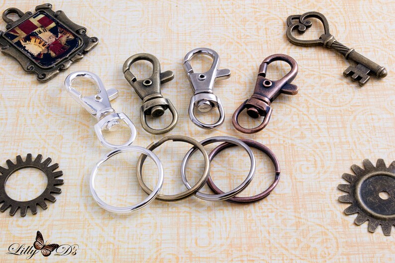 48 Economical Swivel Hook Keychain With Key Rings Includes Etsy