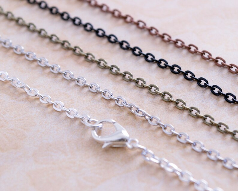 Findings Chain Pendant Chain Charm Chain 18inch Chain 5-18 inch Chains Petite Oval Link Cable Chains Oval Link Chains