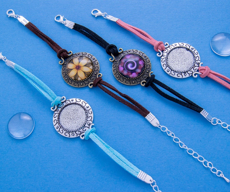 4 20mm Connector Scribed Bracelet Kits 20mm DIY Faux Etsy