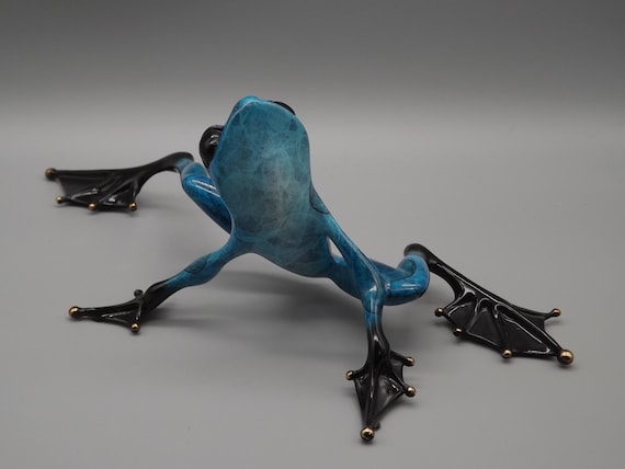 Vintage Frogman Bronze Frog Figurine: Tim Cotterill 