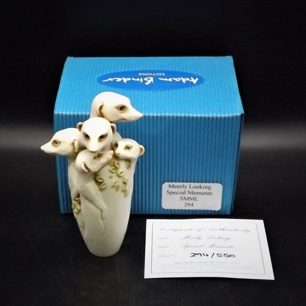 Adam Binder Special Moments series "Meerly Looking". With original box and COA. Excellent shape limited edition #294/550