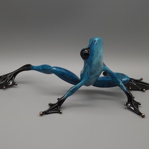 Vintage Frogman Bronze Frog Figurine: Tim Cotterill 