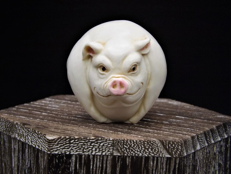 Harmony Kingdom Roly Poly 'Curly' Pig Figurine - Retired image 2