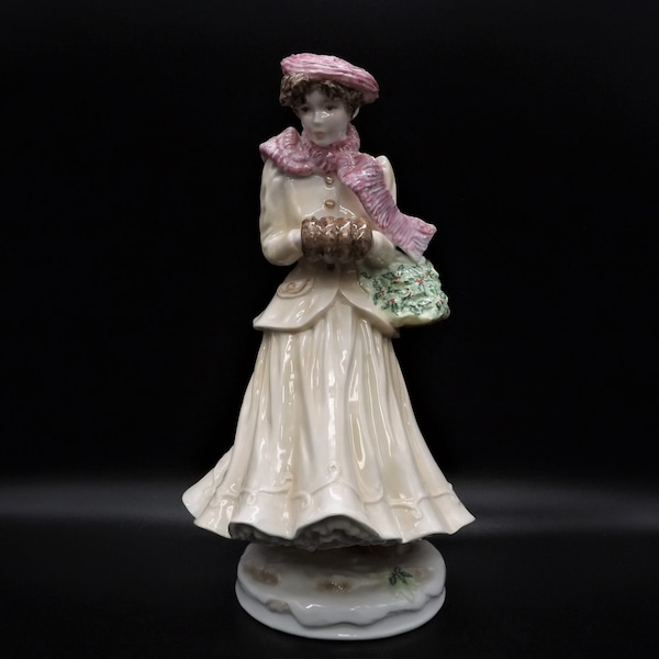 Vintage Royal Worcester Four Seasons "Winter" figurine. Artist signed and in excellent condition. #735/7500.