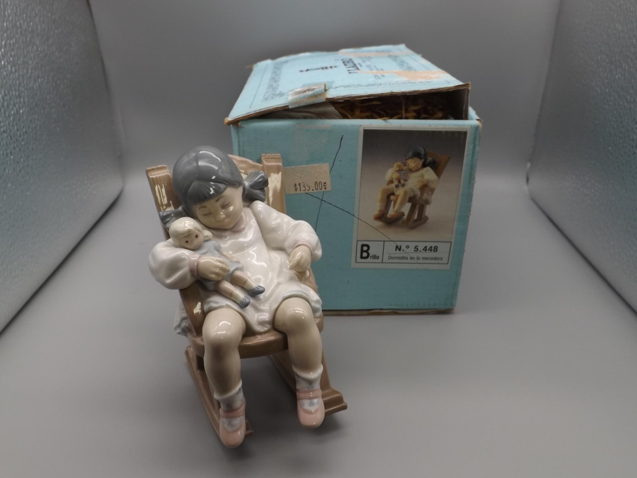 Lladro Girl in Chair - Etsy