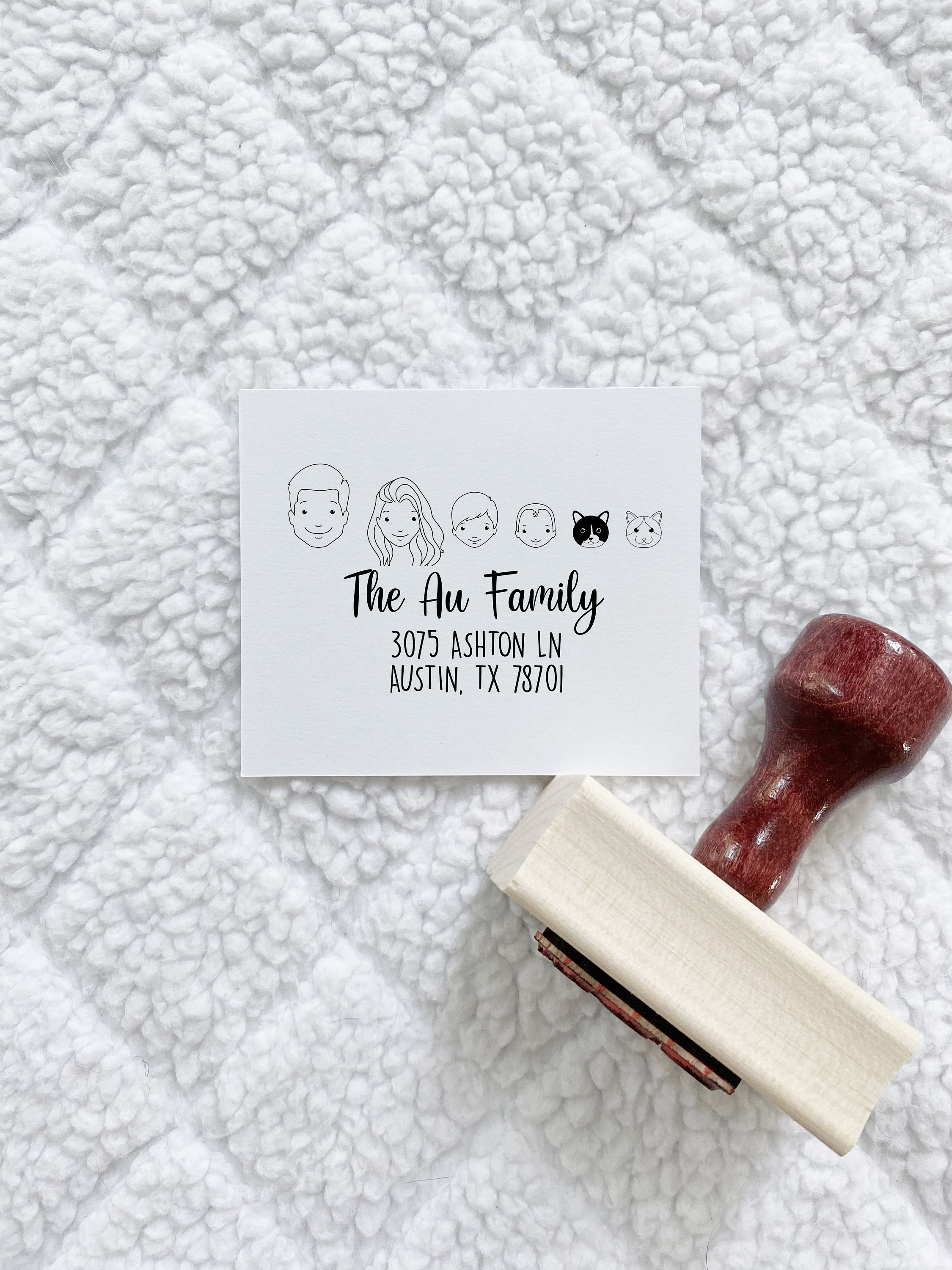 Creating Address Labels For Family Family Cartoon Stamp,custom Address Stamps,personalized Address Labels ...