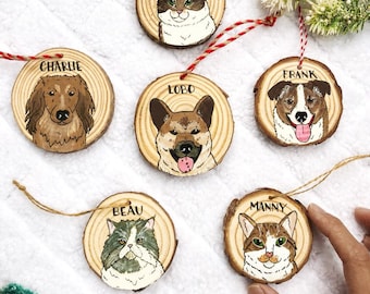 Pet ornament, Christmas Ornament, Dog Ornament, Cat Ornament, Personalized Gift, Housewarming Gift, Pet Loss Gift, Pet Memorial, Custom Orna