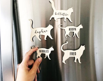GIFTS Details about / PERSONALISED CAT PHOTO /& NAME ON A LARGE SQUARE SOUVENIR FRIDGE MAGNET
