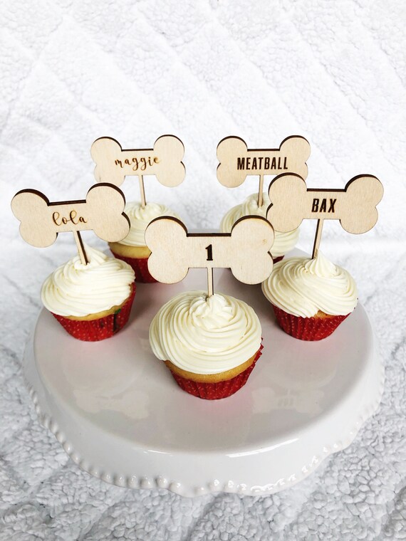 dog bone cupcake cake
