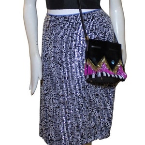 Sequin vintage pencil skirt