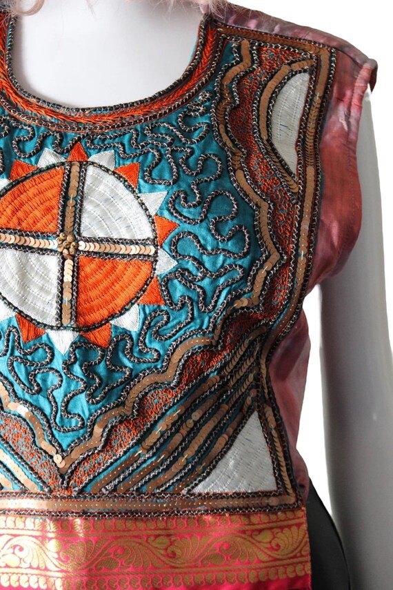 Tunic, vintage, Indian top, mirrors, embroidered,… - image 8