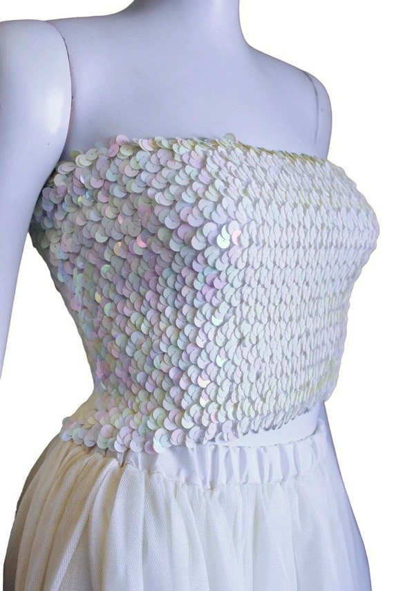 Sequin tube top, vintage, 1990s. Mermaid, unicorn… - image 6