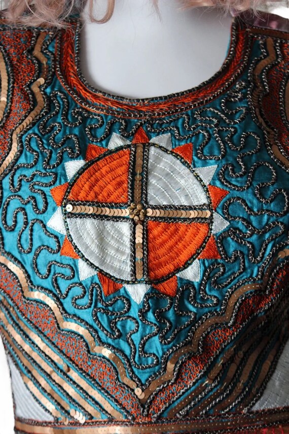 Tunic, vintage, Indian top, mirrors, embroidered,… - image 10
