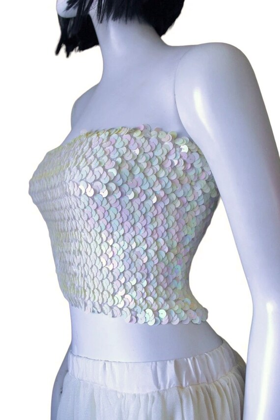 Sequin tube top, vintage, 1990s. Mermaid, unicorn… - image 5