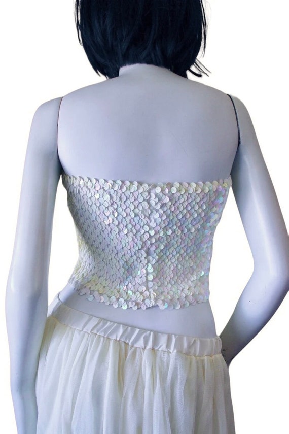 Sequin tube top, vintage, 1990s. Mermaid, unicorn… - image 3