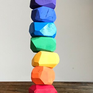 Rainbow Stacking balancing blocks