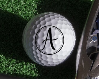 Custom Monogram Golf Ball Set of 3, Golfer Gifts for Men, Personalized Black Golf Ball Gift, Golfer Christmas Gift for Dad, Husband