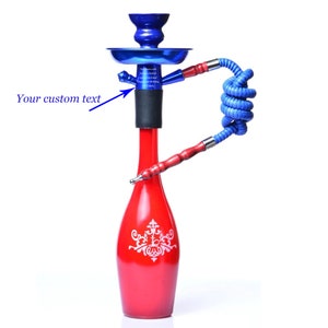 Custom customized Aluminum Shisha Hookah Top Kit Stem Complete Set Portable Narguile Pipe with All parts without Vase or Bottle 3 Colors