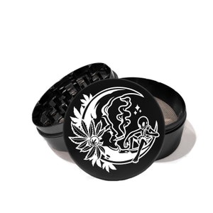 alien - Laser engraved 4 Piece aluminum herb grinder - Pink, Black, Rainbow and More, Personalize for free