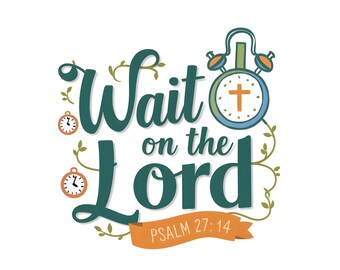 Jesus Saves | Christian Sticker | Faith-Based Vinyl Decal for car water bottle laptop, Wait on the lord verse, Psalm 27:14