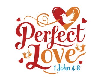 Jesus Saves | Christian Sticker | Faith-Based Vinyl Decal for car water bottle laptop, Perfect love verse, 1 John 4:18