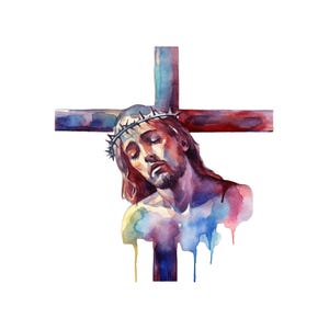 Jesus Saves | Christian Sticker | Faith-Based Vinyl Decal for car water bottle laptop Cross