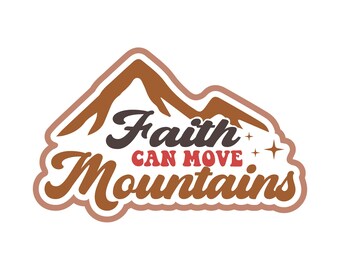 Jesus Saves | Christian Sticker | Faith-Based Vinyl Decal for car water bottle laptop Fait can move the Mountain