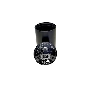 Sealed and Smell-Proof, Airplane grade Aluminum Herb Stash Container for Herbs, Spices, and Tobacco UFO Alien Old TV 391