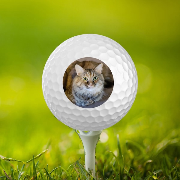 Custom Golf Balls With Cat Etsy