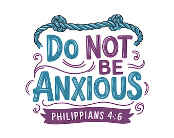 Jesus Saves | Christian Sticker | Faith-Based Vinyl Decal for car water bottle laptop, do not be anxious, Philippians 4:6-7