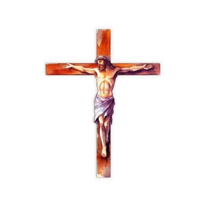 Jesus Saves | Christian Sticker | Faith-Based Vinyl Decal for car water bottle laptop Cross