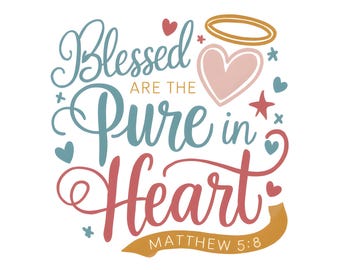 Jesus Saves | Christian Sticker | Faith-Based Vinyl Decal for car water bottle laptop, blessed are the poor in heart, Matthew 5:8