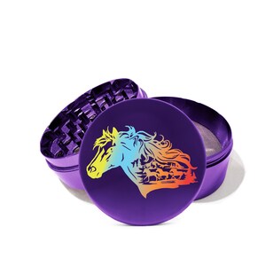 Wild horse mountain ranch 4 Piece Metal Herb Grinder With FREE laser engraved Personalize the back of the grinder with your own message