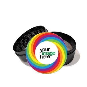 4 Piece Herb Grinder Free Personalize the back of the grinder with your own message Personalized Logo or Your Photo On The Front