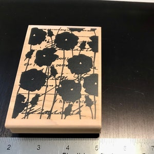 Stampington & Co Christine Adolph Designed Wood Mounted Rubber Stamps - Bold Blossoms.