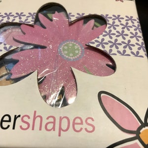 Scrapworks  Shimmer Shapes Floral Chipboard Assortment.