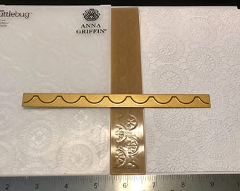 Anna Griffin Elenor Lace 5x7 Embossing Folder with Border and Die.