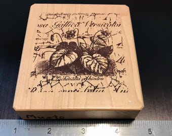 Inkadinkado Galerie Vernissage Violets Collage Wood Mounted Rubber Stamp.