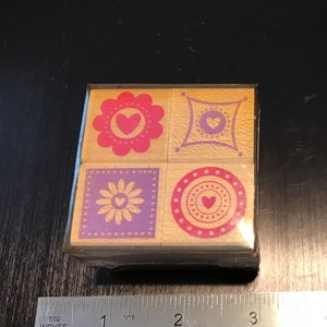 Hero Arts Heart Magic Wood Mounted Rubber Stamp Set.