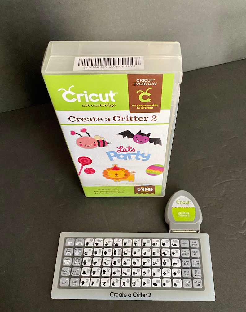 Cricut Cartridges without the Booklet. Create a Critter 2