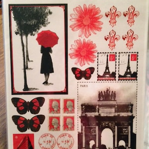 M. Mata Collage Paper ‘Paris Red 1’.