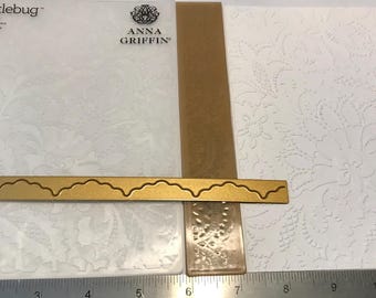 Anna Griffin Francesca Lace 5x7 Embossing Folder with Border and Die.