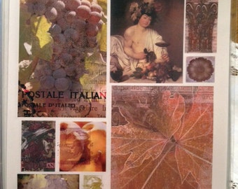 M. Mata Collage Paper ‘Italian Wine’.