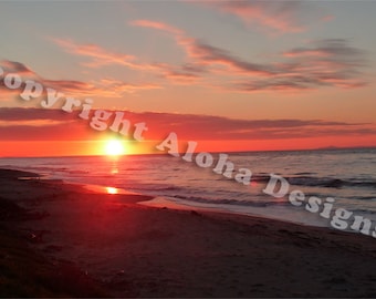 West Coast Sunrise Note Cards - vuoto all'interno