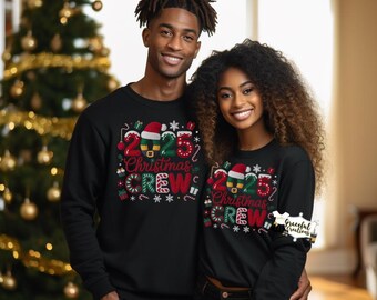2025 Christmas Crew Faux Yarn PNG Sublimation Transparent Design