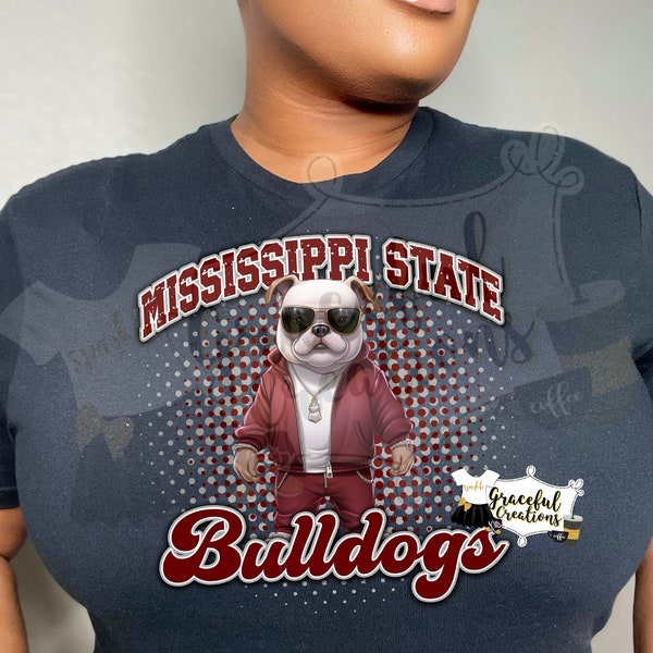 Mississippi State Bulldogs Trendy mascotte PNG sublimatie transparant ontwerp