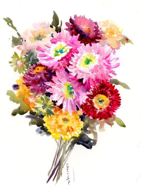 aster flowers pink red