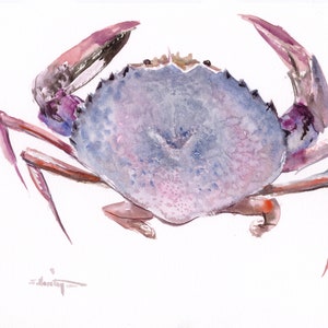 Crab Artwork, original painting, home decor wall art