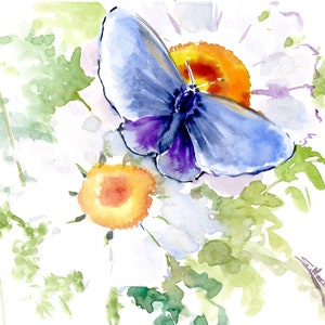 Butterfly artwork, original watercolor painting