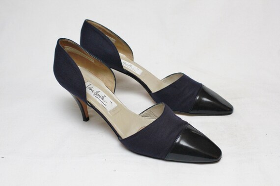 designer navy heels